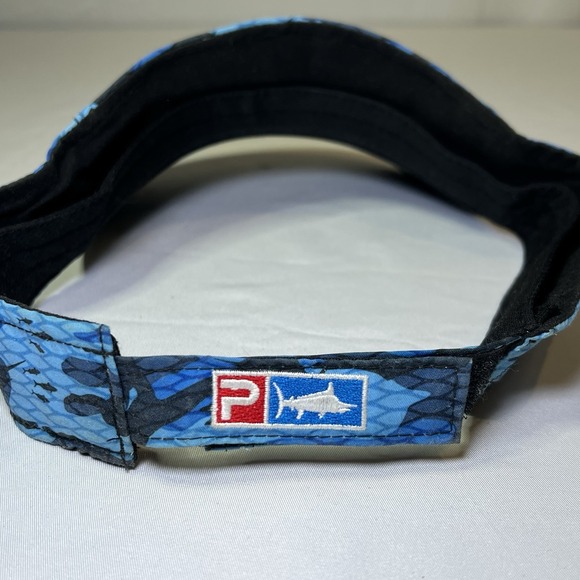 Pelagic Visor Blue White Camo Adjustable Hat Fighing Beach Gear - Picture 4 of 5